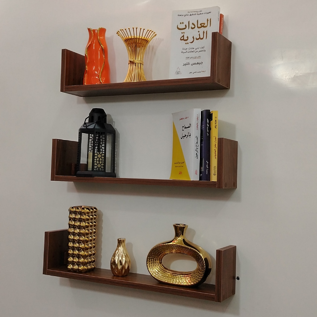 طقم 3 رفوف حائطية أنيقة