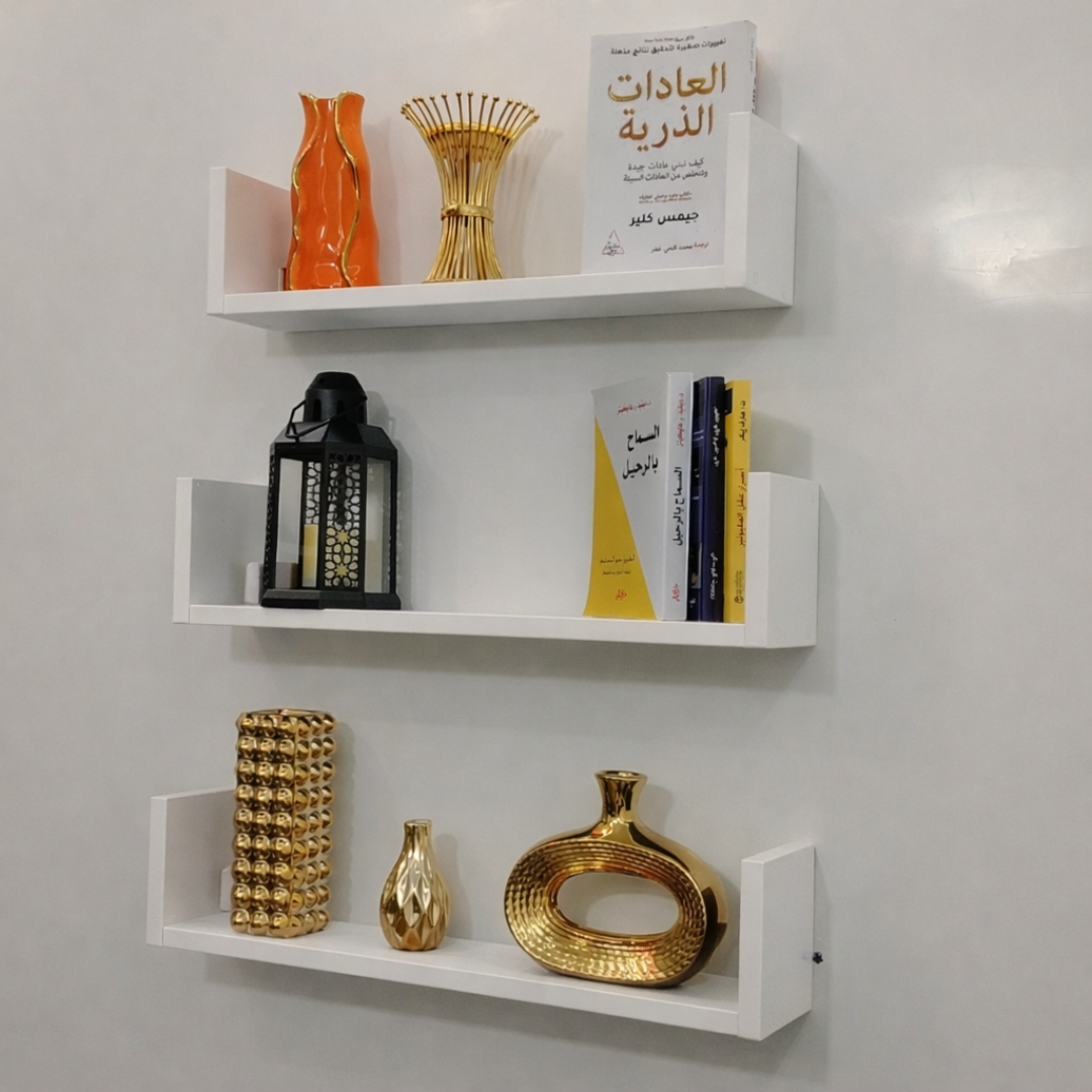 طقم 3 رفوف حائطية أنيقة